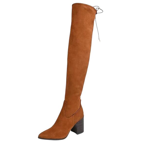 Journee Collection Paras Extra Wide Calf Stacked Heel Knee Boots Size 6.5 NWOB - Picture 1 of 8